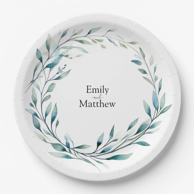 Boho Bliss Wedding Pappteller (Vorderseite)