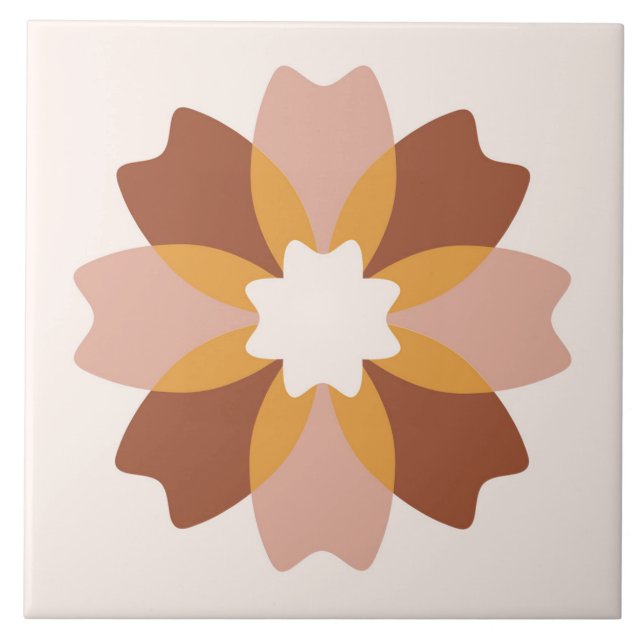 Boho Blocks Floral Fliese (Vorderseite)