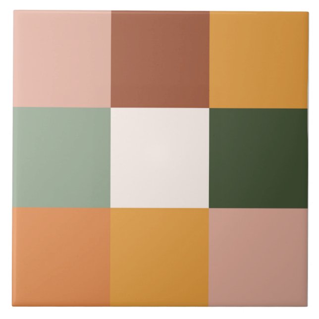 Boho Blocks Floral Fliese (Vorderseite)