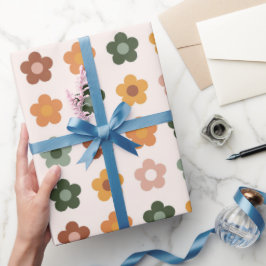 Boho Blocks Floral Geschenkpapier