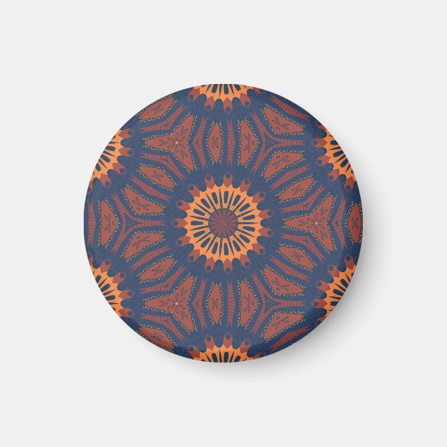 Boho Bloom Mandala Pattern Magnet (Vorne)