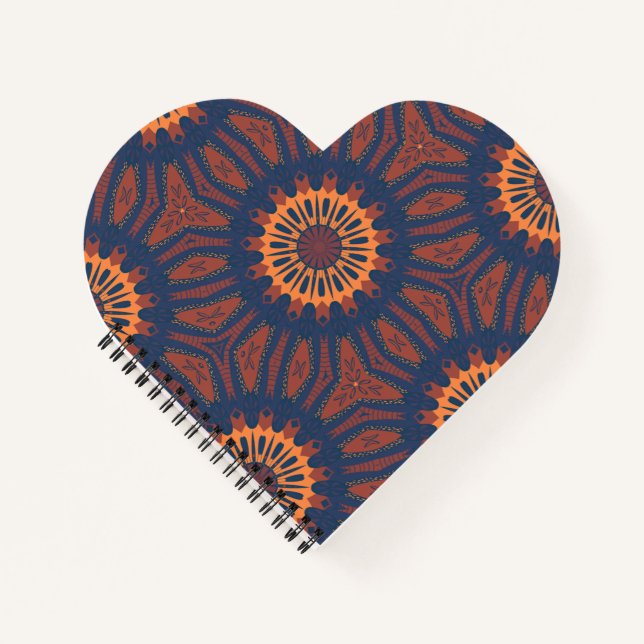 Boho Bloom Mandala Pattern Notizbuch (Vorderseite)