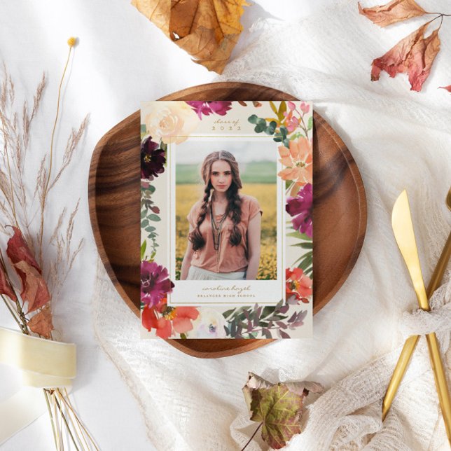 Boho Blooms | Ankündigung des Fotos Abschluss 2024 (Von Creator hochgeladen)