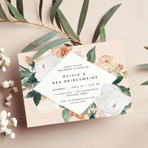 Boho Blooms Bridesmaier Brunch oder Mittagessen Einladung