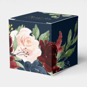 Boho Blooms   Dunkle Rustikale Marine und Rot Viel Geschenkschachtel