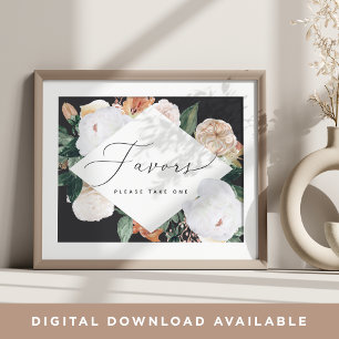 Boho Blooms Gastgeschenk Hochzeit Sign Poster