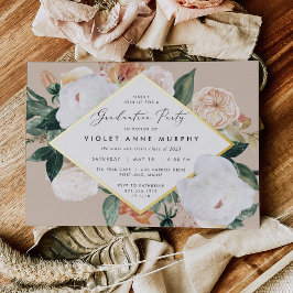 Boho Blooms Graduation Party Folieneinladung