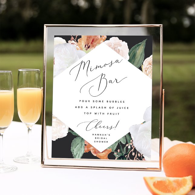 Boho Blooms Mimosa Bar Sign Poster (Von Creator hochgeladen)