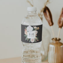 Boho Blooms Modern Floral Wedding Monogram
