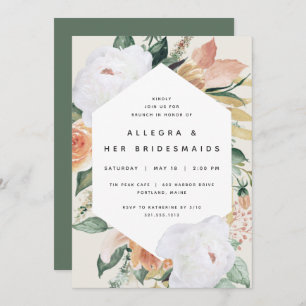 Boho Blooms   Moderner Blumenmarkt Brunch Einladung