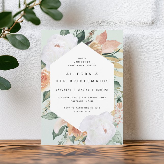 Boho Blooms | Moderner Blumenmarkt Brunch Einladung (Von Creator hochgeladen)
