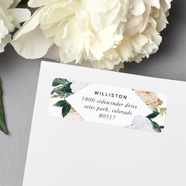 Boho Blooms Watercolor Floral Rücksendeadresse (Von Creator hochgeladen)