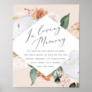 Boho Blooms Wedding Memorial Signing Poster
