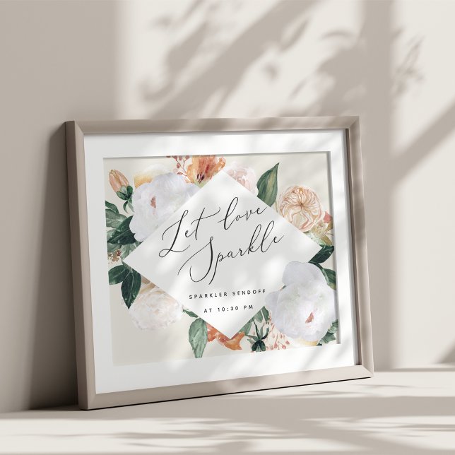 Boho Blooms Wedding Sparkler Sendoff Sign Poster (Von Creator hochgeladen)