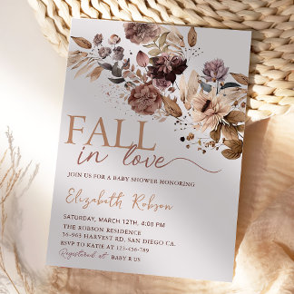 Boho Bloral Herbst Bridal Dusche Einladung