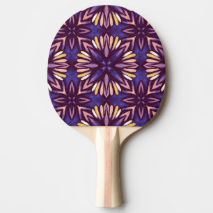 Boho Blossom: Lila künstlerisches Muster Tischtennis Schläger