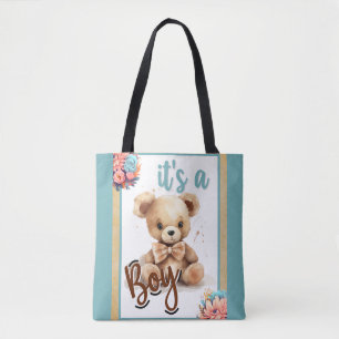 Boho Blue Bear Baby Dusche