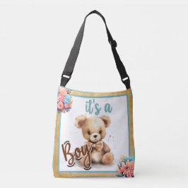 Boho Blue Bear Baby Dusche Tragetaschen Mit Langen Trägern