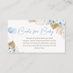 Boho Blue Bear Baby Showbücher für Baby Begleitkarte