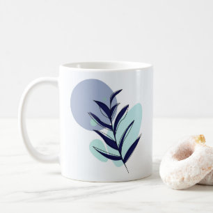 Boho Blue Blume Kaffeetasse