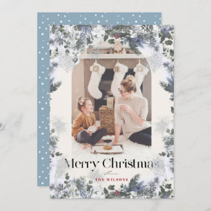 Boho Blue Botanical Arch 4 Foto Weihnachten