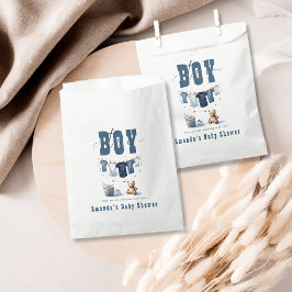 Boho Blue Clothesline Sweet It a Boy Baby Dusche Geschenktütchen
