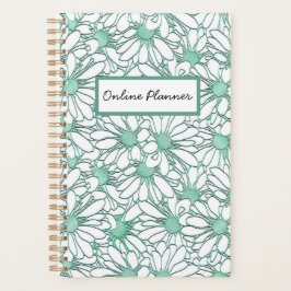 Boho Blue Daisy Muster Online Business Planner Planer