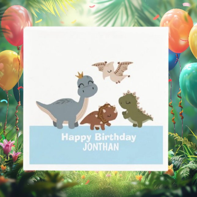 Boho Blue Dinosaur Party Serviette (hese charming napkins will wow your guests and elevate your decor. Grab yours now!)