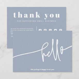 Boho Blue Hallo Vielen Dank bestellen Sie kleine U Begleitkarte