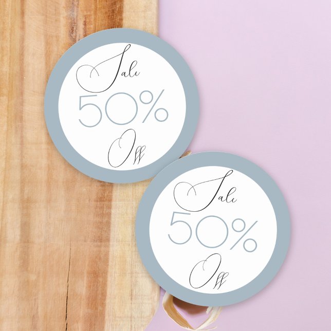 Boho Blue Store Werbeaktion-Aufkleber Runder Aufkleber (Von Creator hochgeladen)