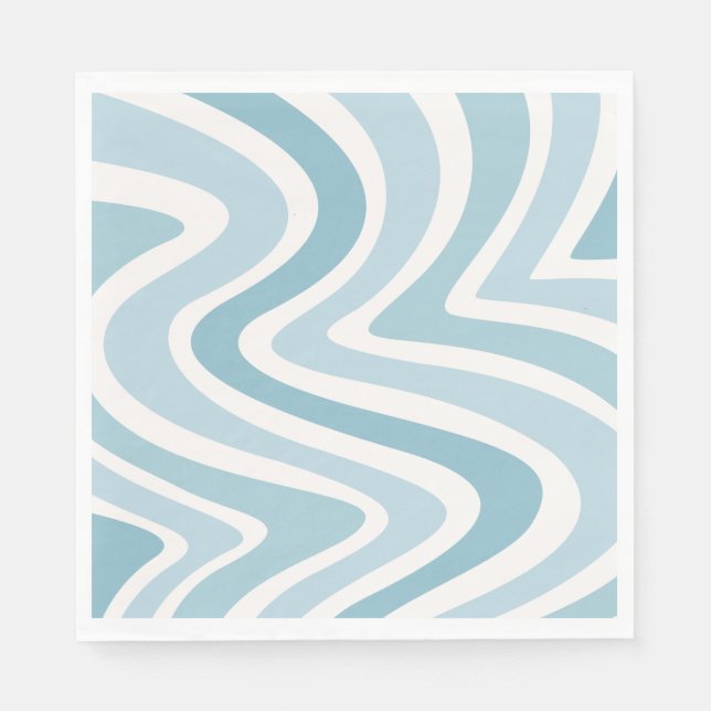 Boho Blue Sun Party Napkins Serviette (Vorderseite)