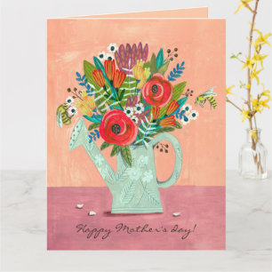 Boho-Blume-Abbildung Karte