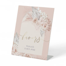 Boho-Blume bevorzugen Podestschild