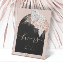 Boho-Blume-Bogen bevorzugt Podestschild