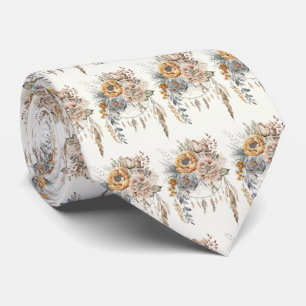 Boho Blume Bouquet und Dreamcatcher Pattern Krawatte