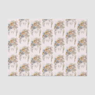 Boho Blume Bouquet und Dreamcatcher Pattern Seidenpapier