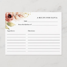 Boho Blume, Brautparty Custom Reecicard Postkarte