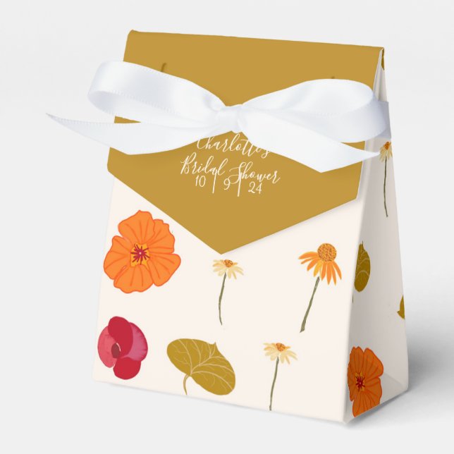 Boho Blume Brautparty Gevor Box Geschenkschachtel (Vorderseite)