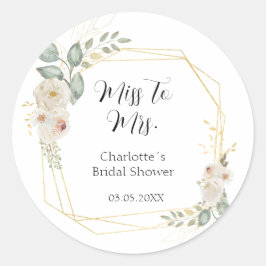 Boho Blume Brautparty Runder Aufkleber