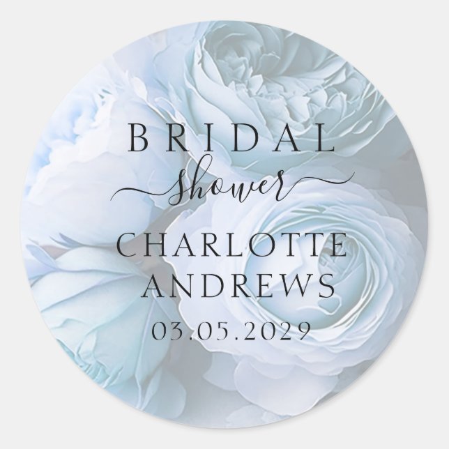 Boho Blume Brautparty Runder Aufkleber (Vorderseite)
