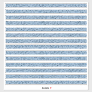 Boho Blume Classic Blue Thin Strips Aufkleber