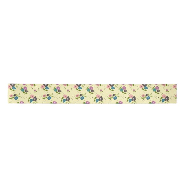Boho Blume Clusters Satinband (Vorderseite)
