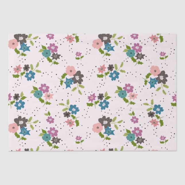 Boho Blume Clusters Seidenpapier (Vorderseite)