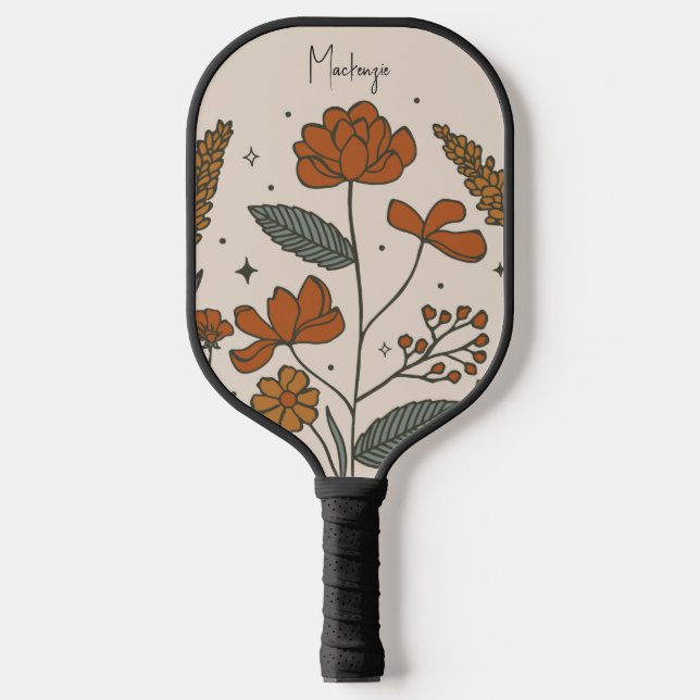 Boho Blume Custom Pickleball Paddle (Vorderseite)