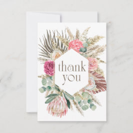 Boho Blume Dusche Danke, Card Dankeskarte