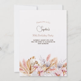 Boho Blume Erwachsene Einladung zum Geburtstag