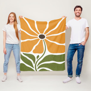 Boho-Blume Fleecedecke