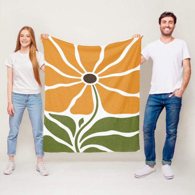 Boho-Blume Fleecedecke (Beispiel)