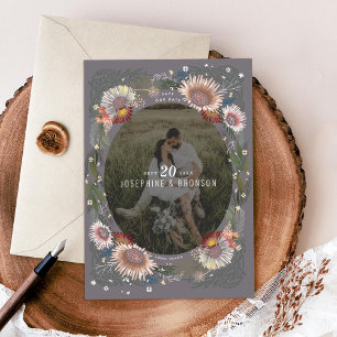 Boho Blume Foto Save the Date Karte