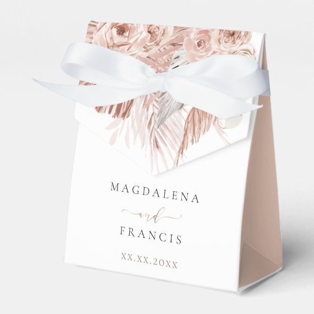 Boho-Blume-Gastgeschenk Hochzeit Geschenkschachtel (Vorderseite)